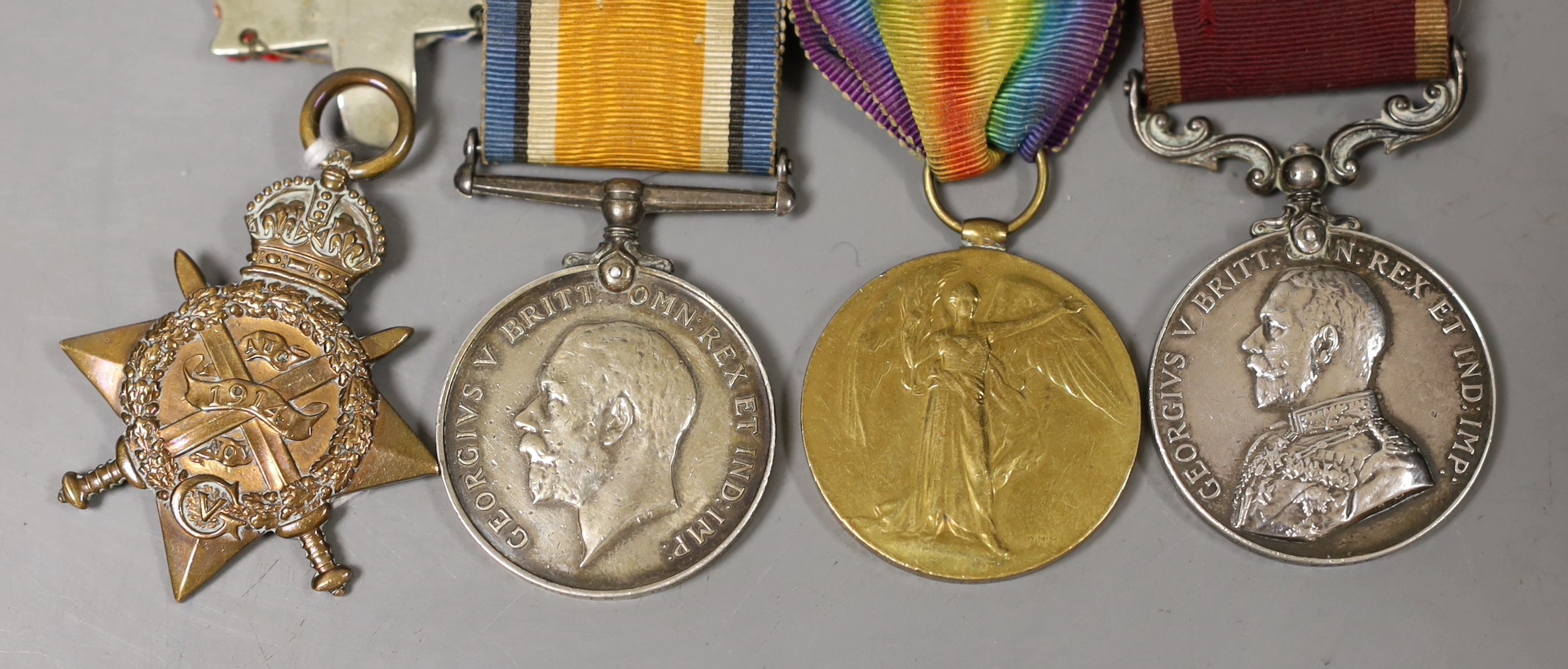 WWI medals: a group of four including Long Service 7144338 CPL. W. COOPER. CONN. RANG and 8941 PTE. W. COOPER. CONN. RANG.